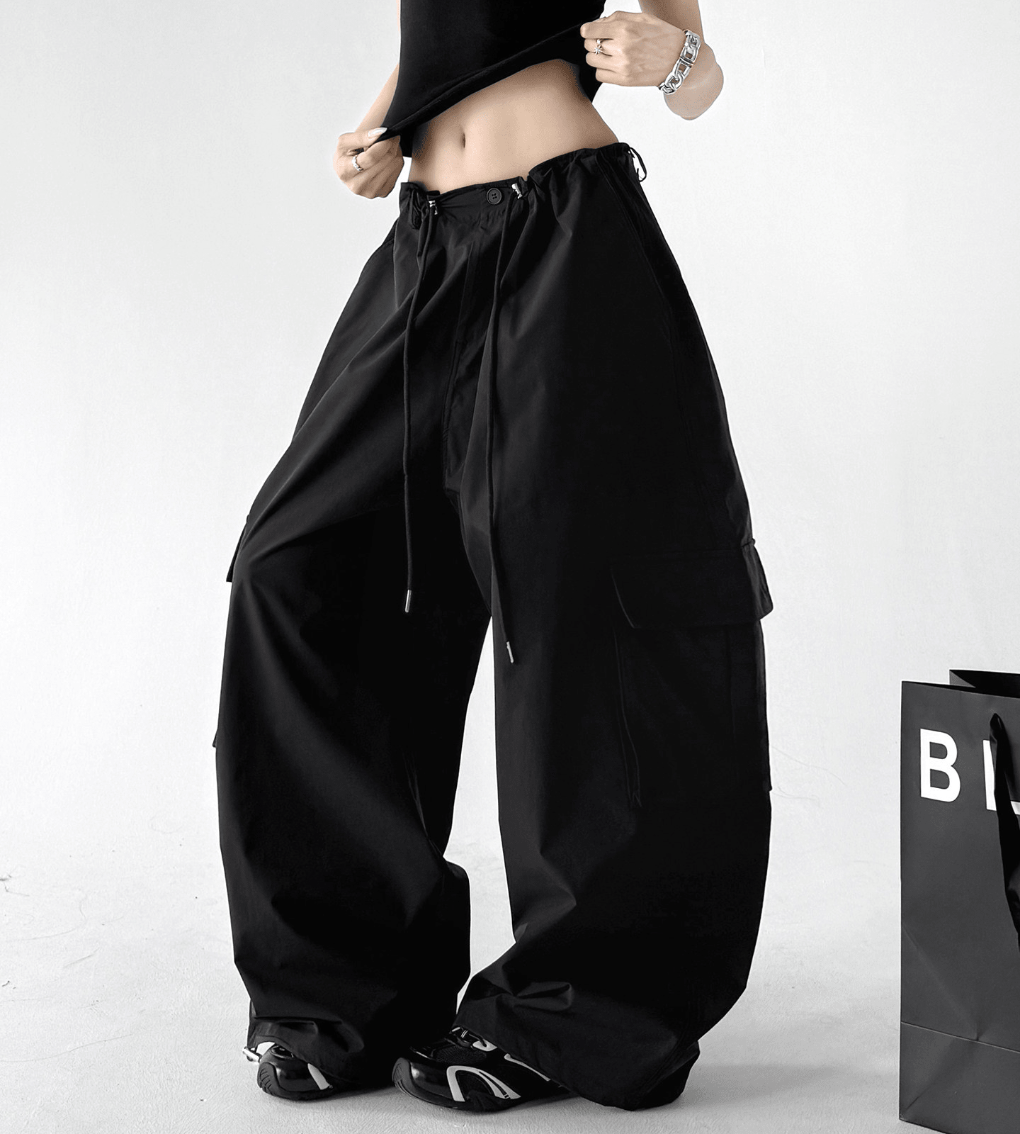 Wide - Leg Parachute Cargo Pants - CT811 - COPPING THREADS - CT Select