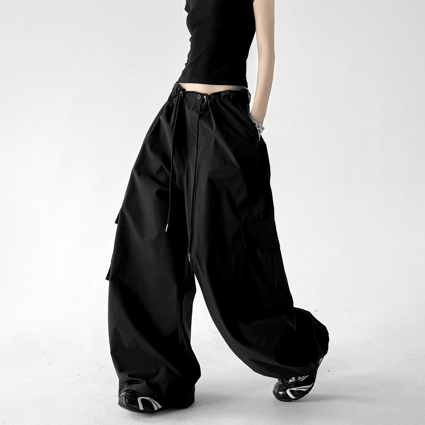 Wide - Leg Parachute Cargo Pants - CT811 - COPPING THREADS - CT Select
