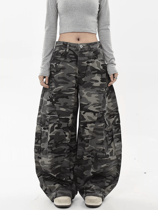 Wide - Leg Recon Blade Camo Cargo Pants - COPPING THREADS - CT Select Hover Image