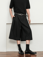 Wide - Leg Tailored Culotte Shorts - COPPING THREADS - CT Basics