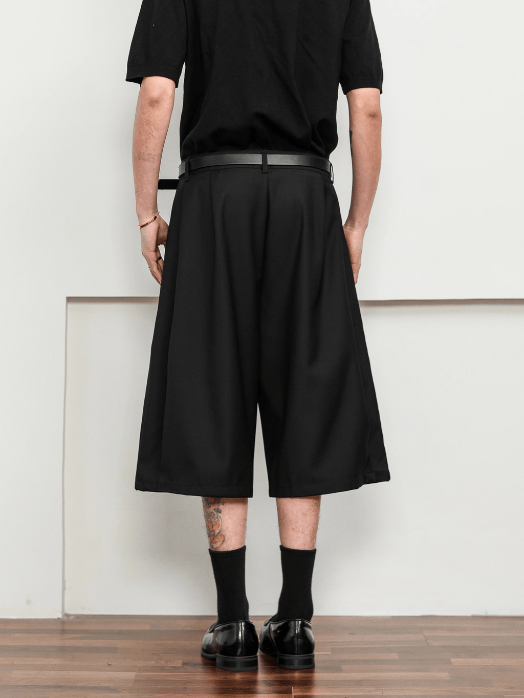Wide - Leg Tailored Culotte Shorts - COPPING THREADS - CT Basics