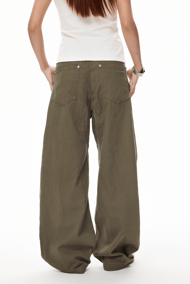Wide-Leg Utility Cargo Pants Main Image