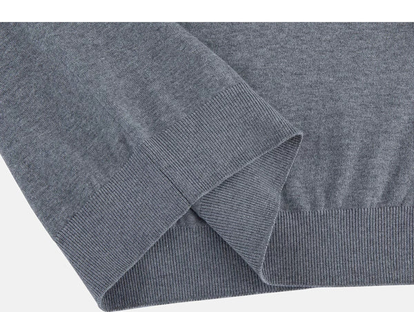 IDLT knit polo shirt, gray folded hem.