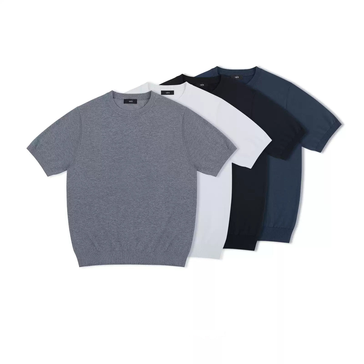 IDLT short sleeve knit top, color lineup.