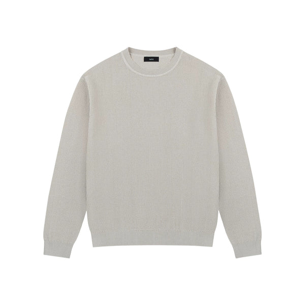 IDLT textured sweater, cream front.