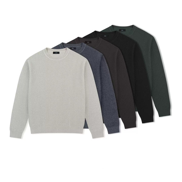 IDLT textured sweater, color lineup.
