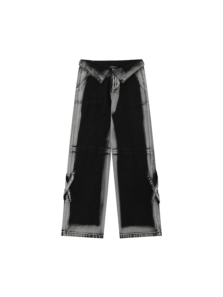 Worn - In Frayed Wide - Leg Denim - COPPING THREADS - RAYOHOPP