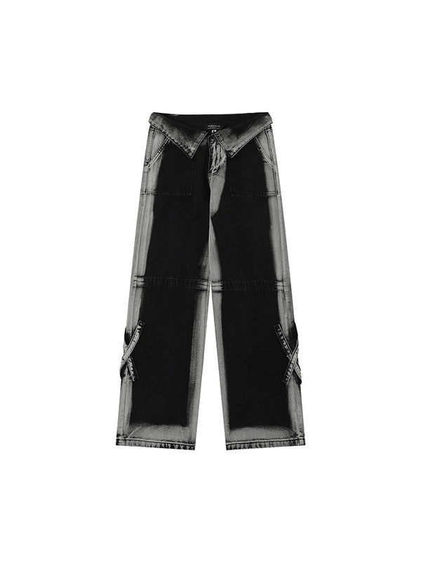 Worn - In Frayed Wide - Leg Denim - COPPING THREADS - RAYOHOPP