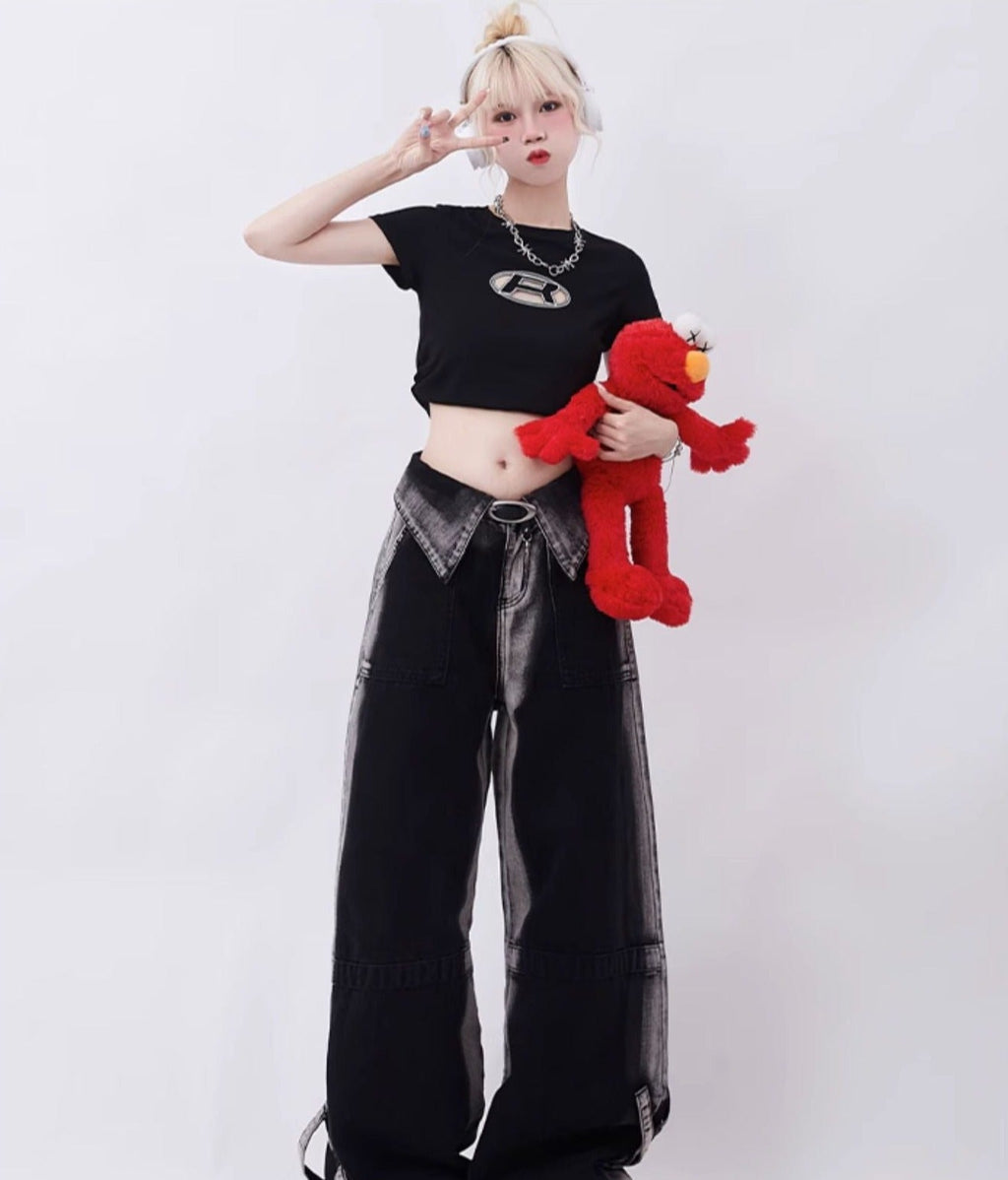 Worn - In Frayed Wide - Leg Denim - COPPING THREADS - RAYOHOPP