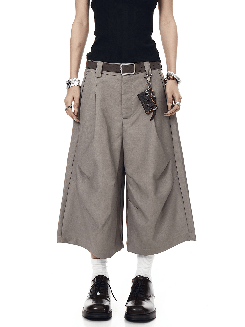 Wrinkle - Detail Wide - Leg Cropped Trousers - COPPING THREADS - CT Select