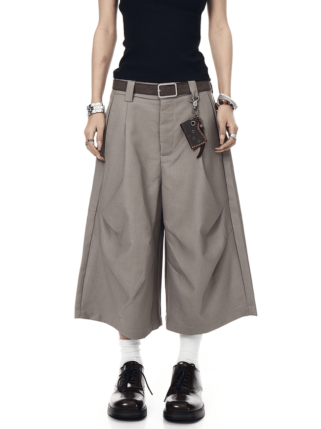 Wrinkle - Detail Wide - Leg Cropped Trousers - COPPING THREADS - CT Select Hover Image