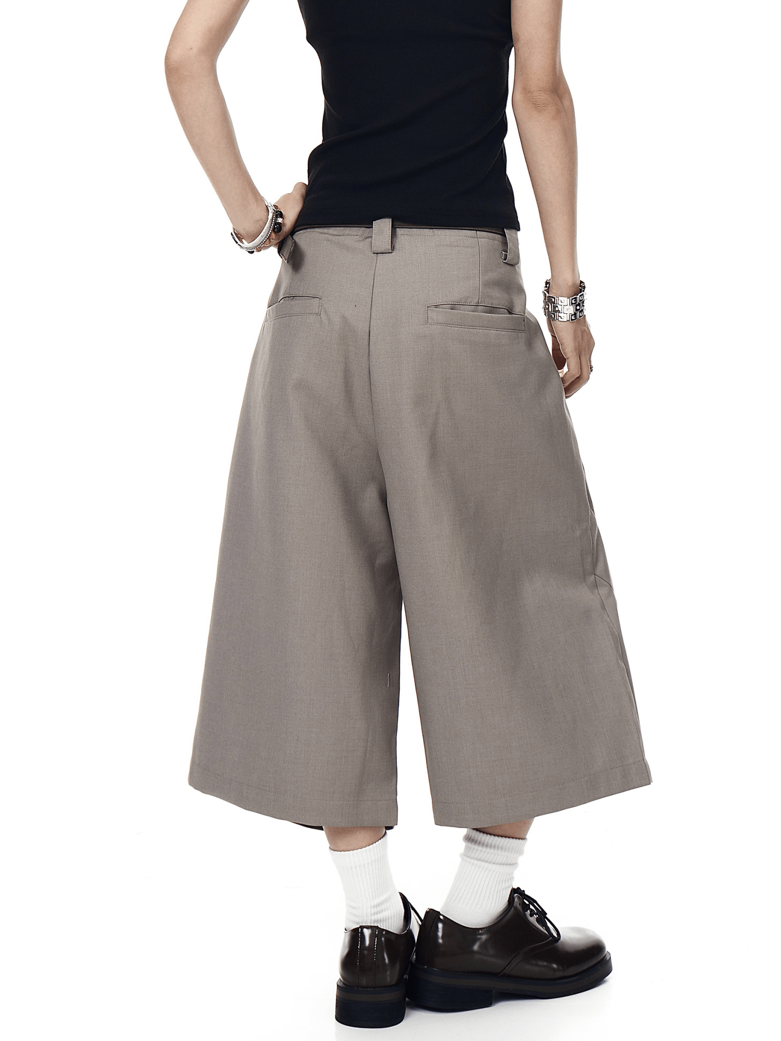 Wrinkle - Detail Wide - Leg Cropped Trousers - COPPING THREADS - CT Select