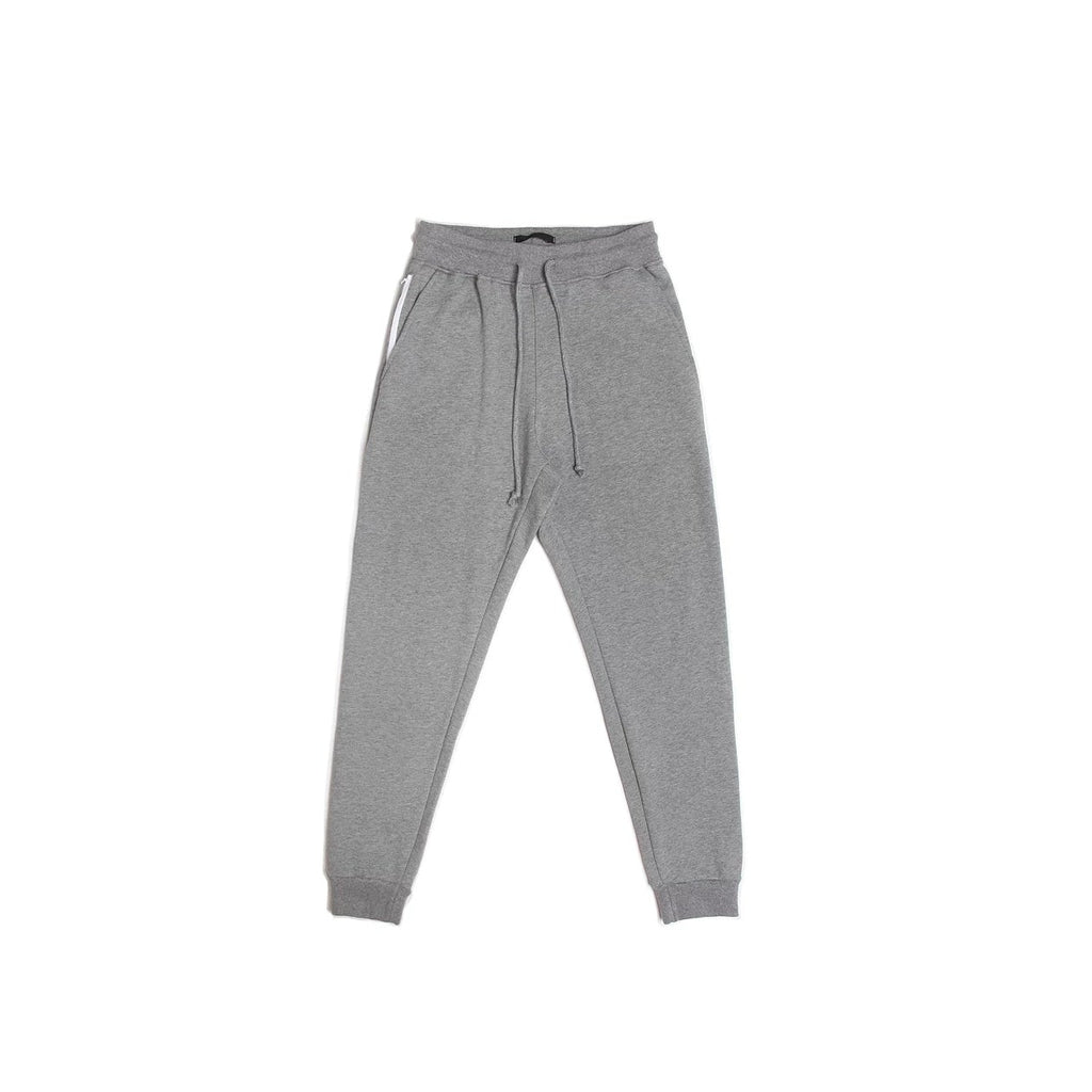 IDLT joggers, gray front.