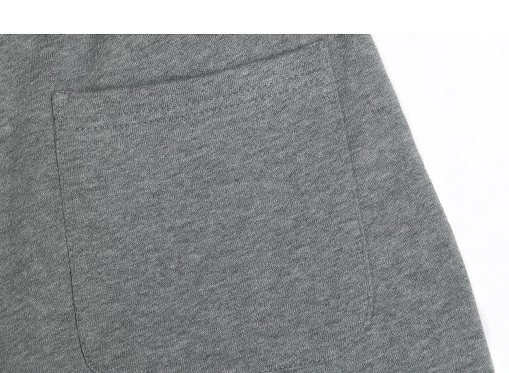 IDLT joggers, gray back pocket.