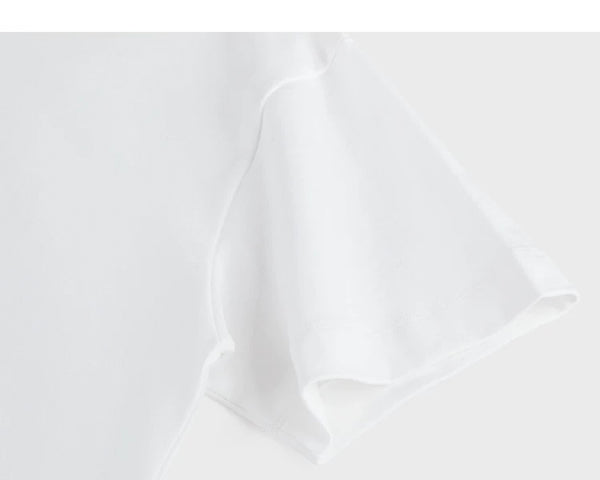 IDLT short sleeve henley, white sleeve.