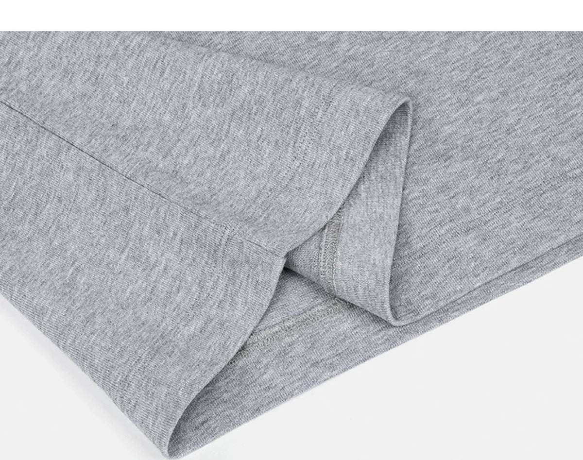 IDLT short sleeve henley, heather gray folded hem.