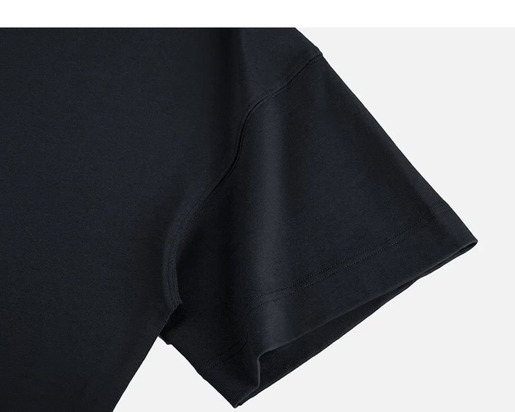 IDLT short sleeve polo, black sleeve.