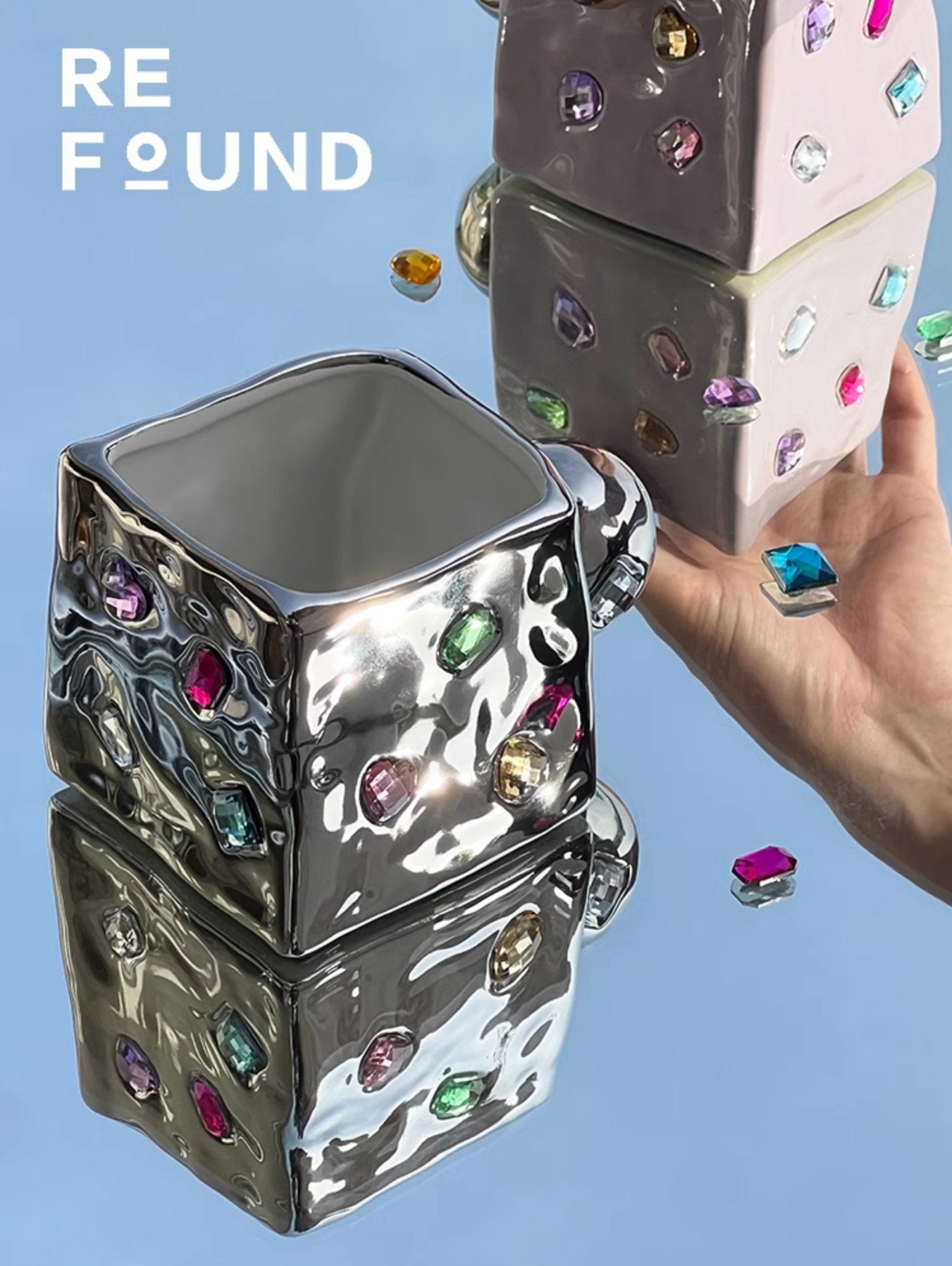 Y2K Diamond Square Ceramic Mug - COPPING THREADS - CT Select Main image