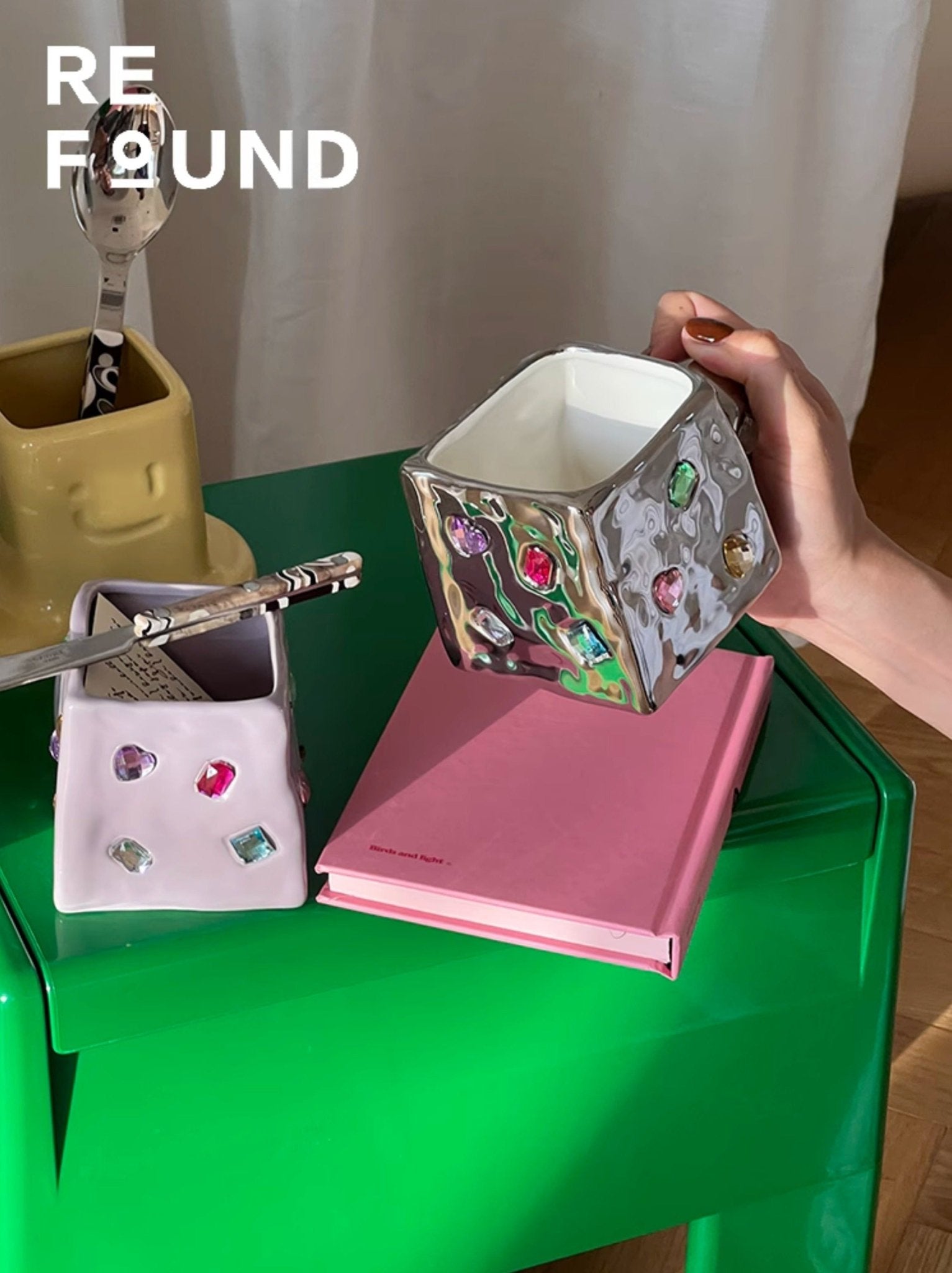 Y2K Diamond Square Ceramic Mug - COPPING THREADS - CT Select