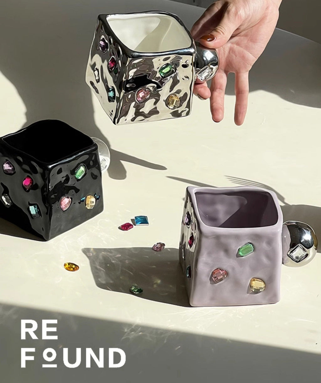 Y2K Diamond Square Ceramic Mug - COPPING THREADS - CT Select