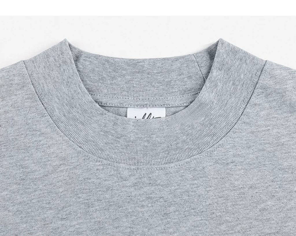IDLT T-shirt, heather gray crewneck.