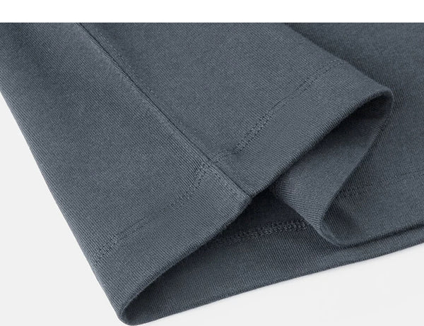 IDLT T-shirt, dark gray folded hem.