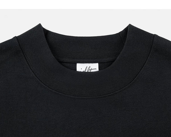 IDLT T-shirt, black crewneck.