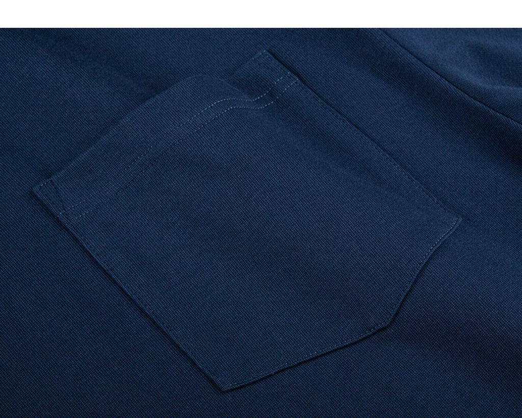 IDLT long sleeve pocket T-shirt, navy chest pocket.