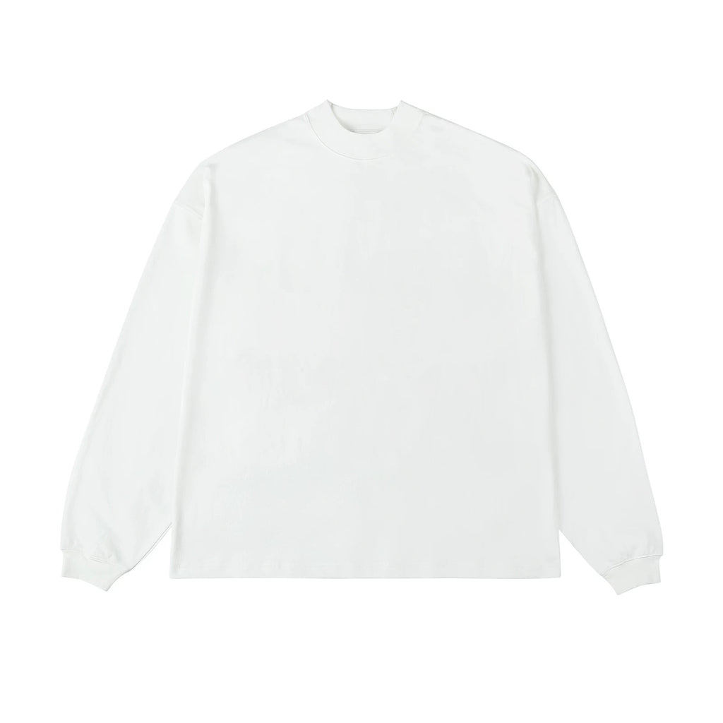 IDLT long sleeve T-shirt, white front.