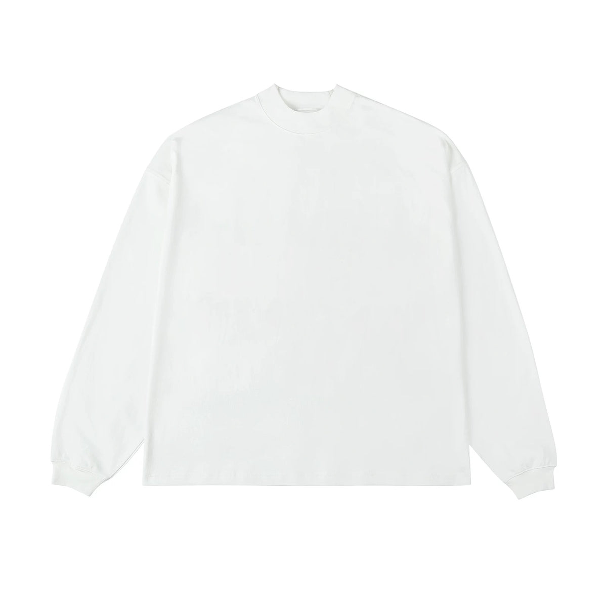 IDLT long sleeve T-shirt, white front.
