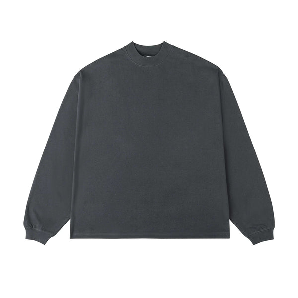 IDLT long sleeve T-shirt, dark gray front.