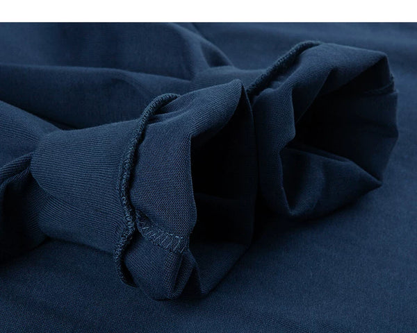 IDLT long sleeve T-shirt, navy turned cuffs.