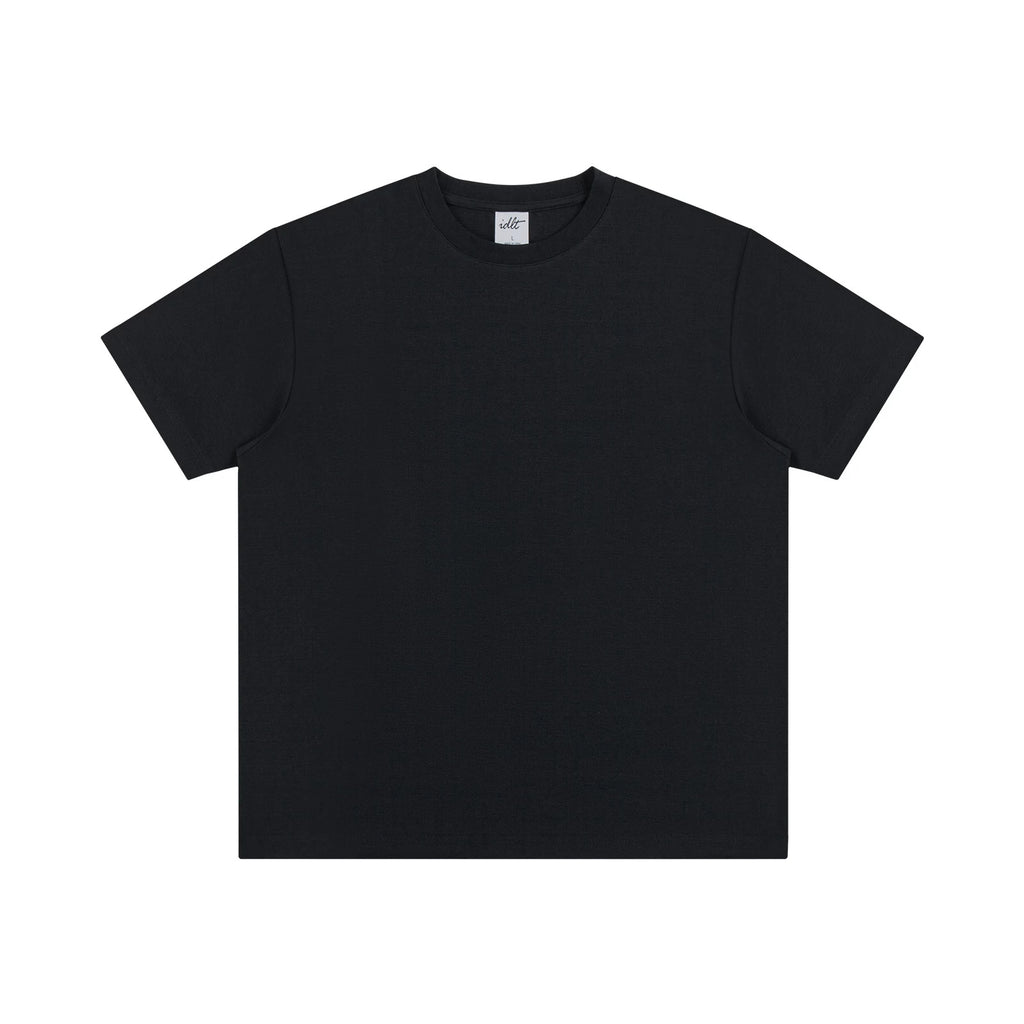 IDLT T-shirt, black front.
