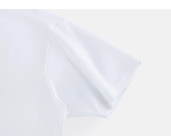 IDLT T-shirt, white sleeve.