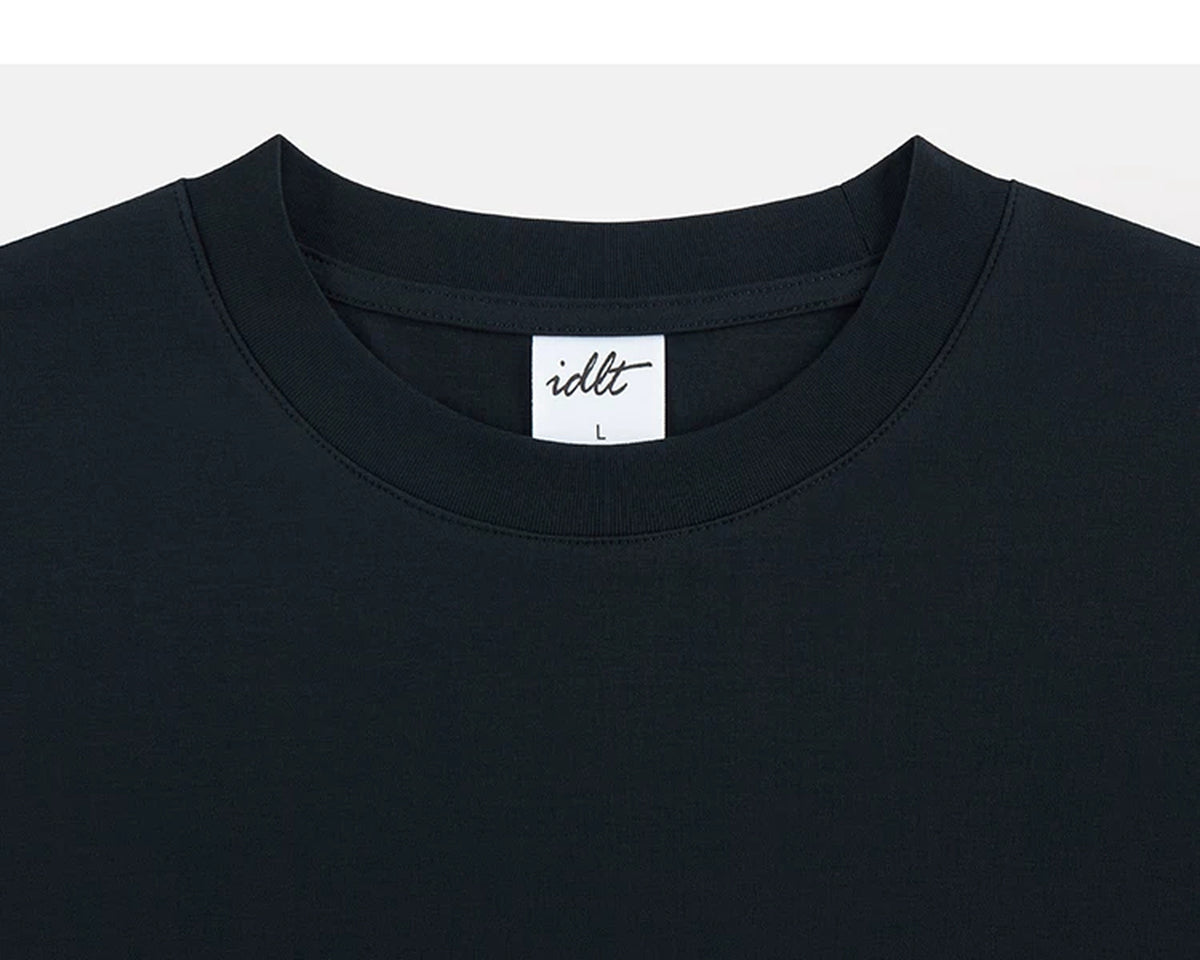 IDLT T-shirt, navy crewneck.