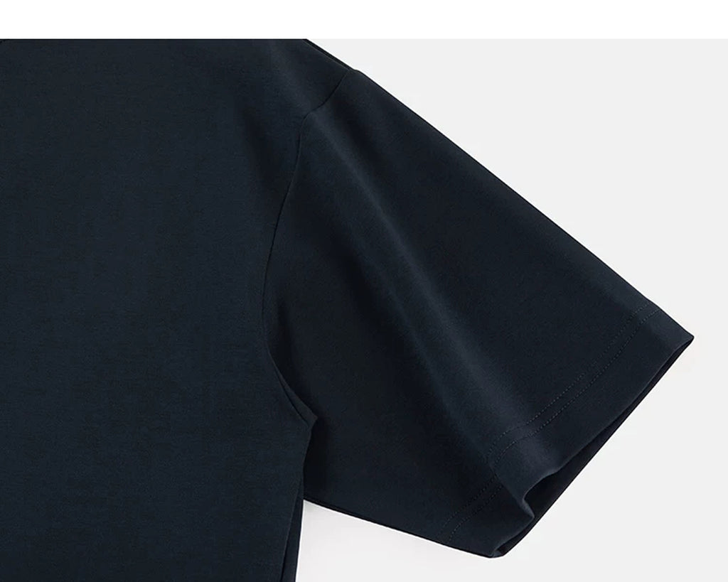 IDLT T-shirt, navy sleeve.