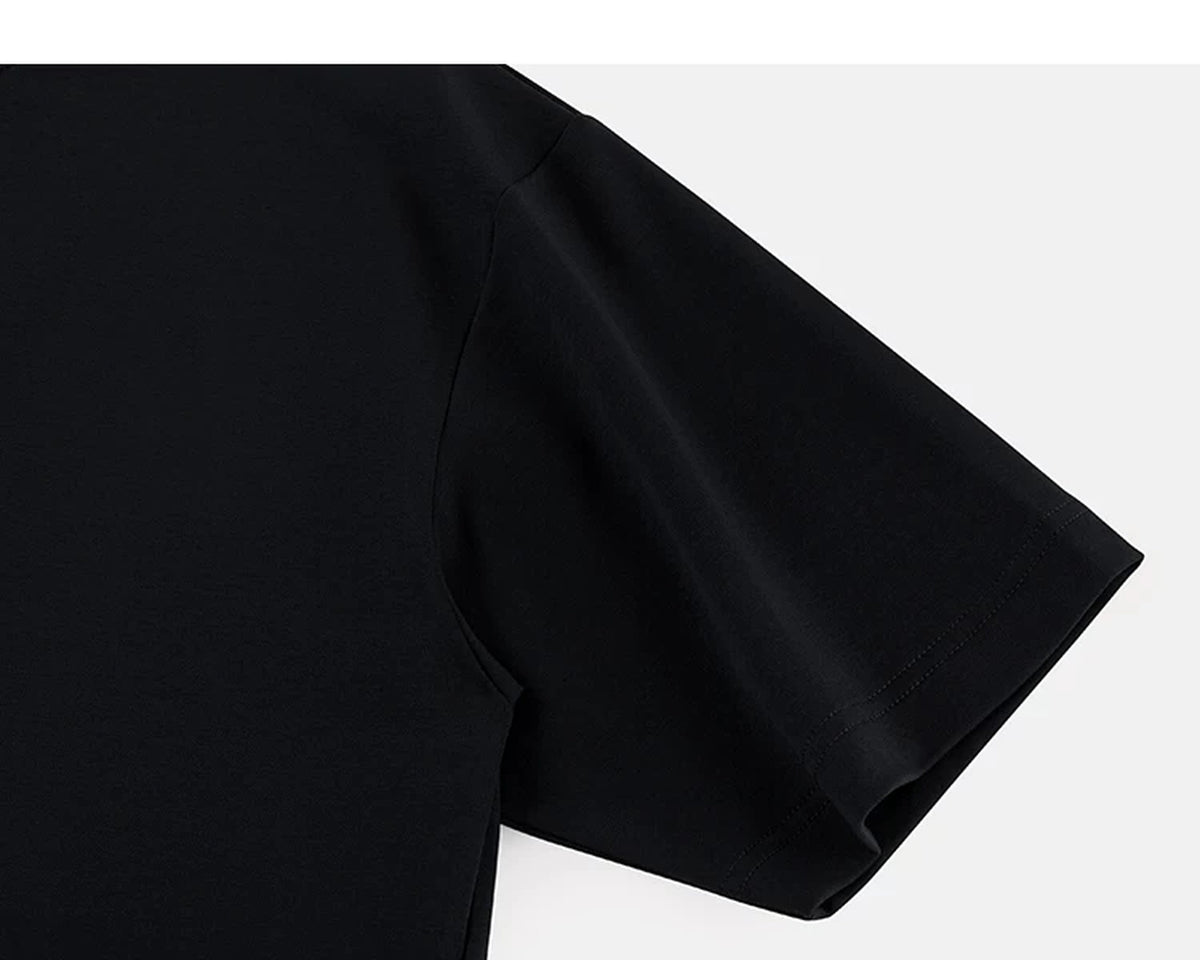 IDLT T-shirt, black sleeve.