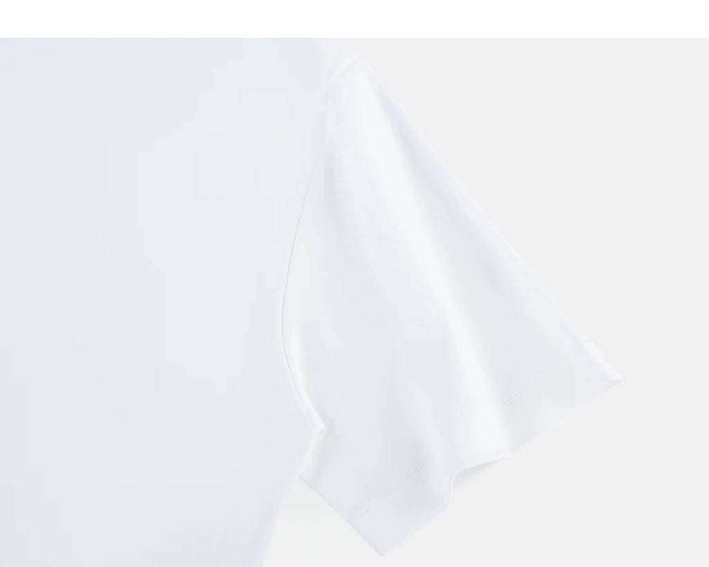 IDLT T-shirt, white sleeve.