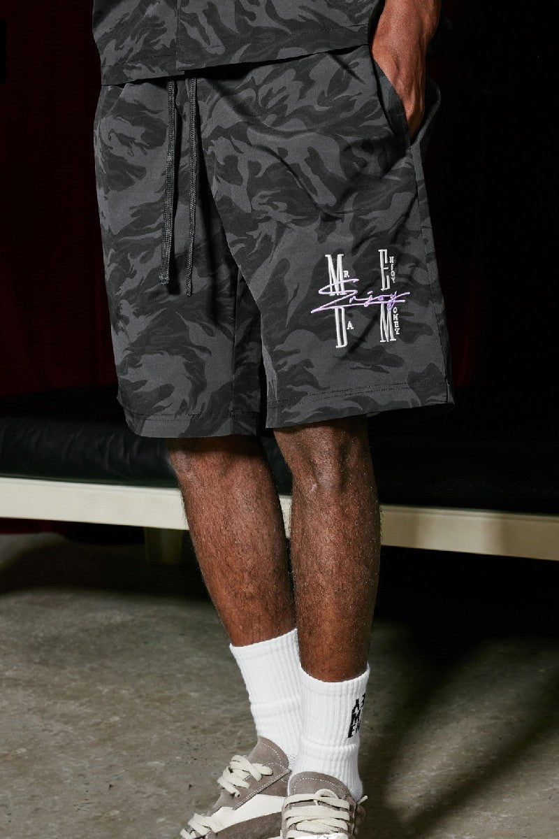 MEDM Camo Nylon Shorts