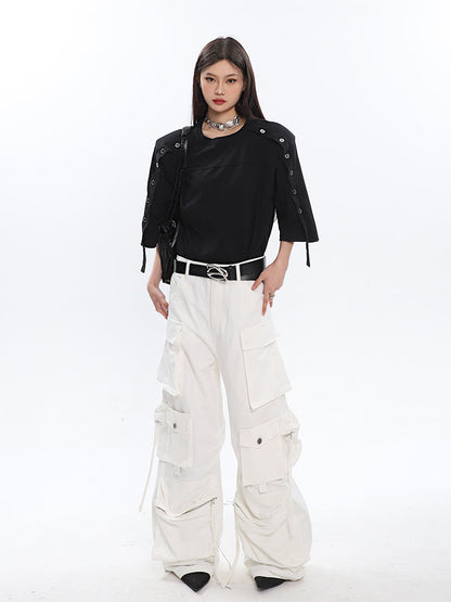 Multi-pocket Pleated Cargo Pants