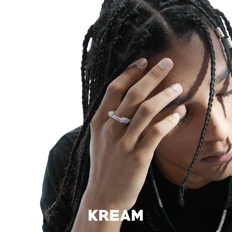 KREAM オリジナル アイス ソーンズ リング フルダイヤモンド ソーンズ リング