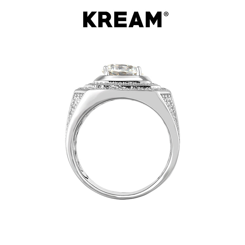 KREAM S925 Sterling Silver High Carbon Diamond Ring