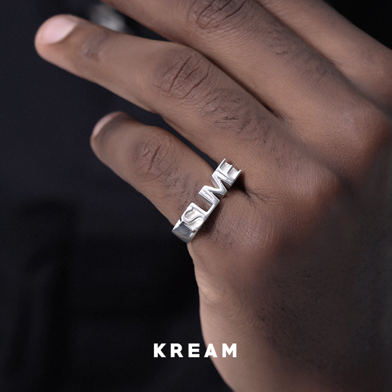 KREAM Original Sterling Silver SLIME Monogram Ring