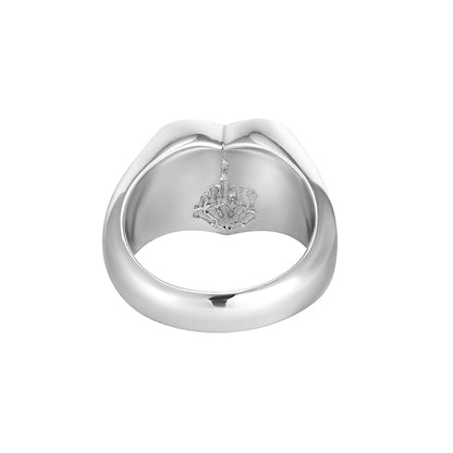 KREAM S925 sterling silver heart fuck off ring