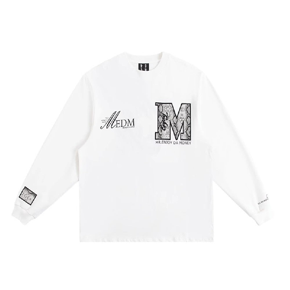 MEDM レオパード ロゴ ロングスリーブ Tシャツ