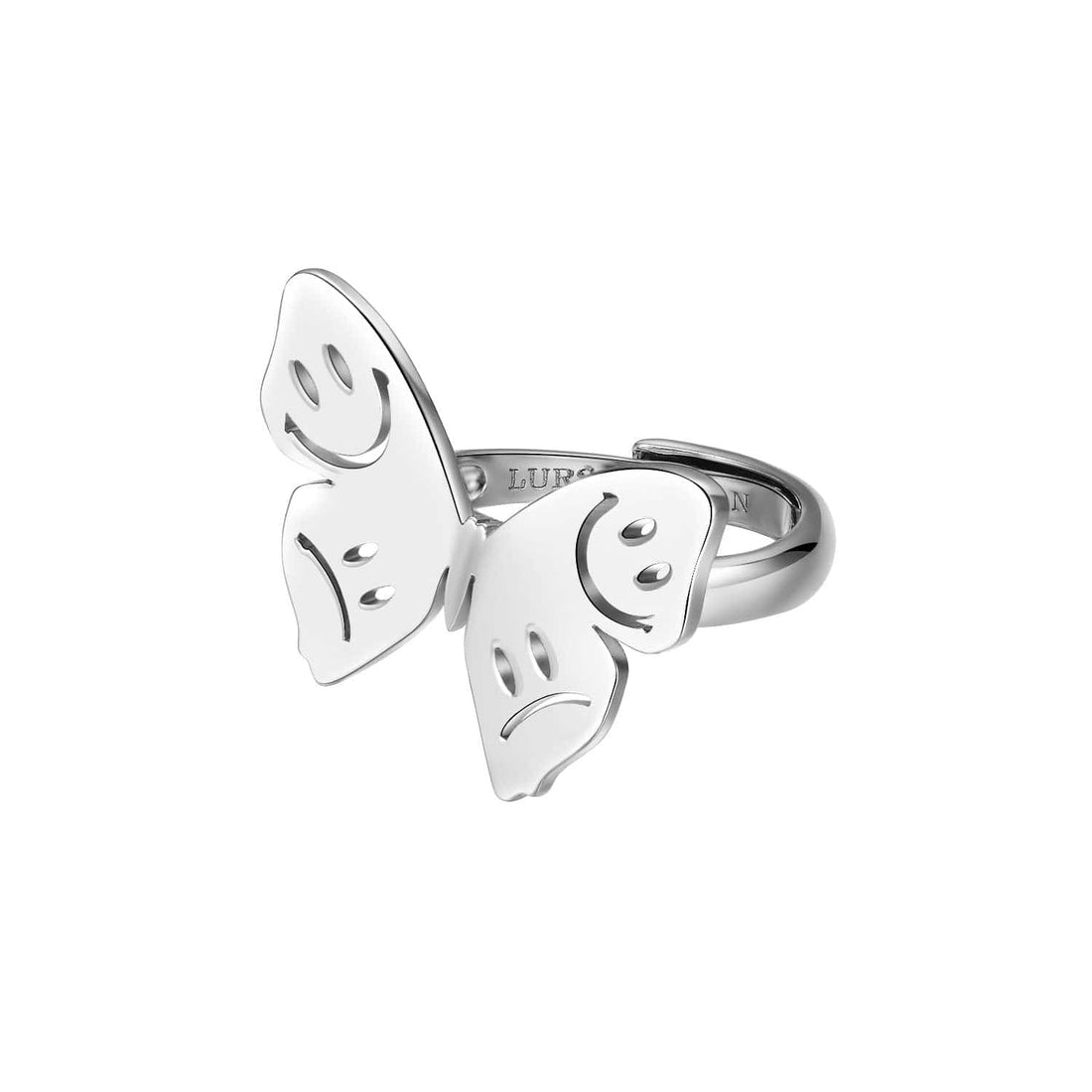 LURS Four Faces Butterfly Ring