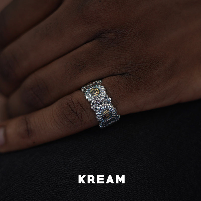 KREAM S925 デイジーリング スターリングシルバー デイジーリング サイズ調整可能