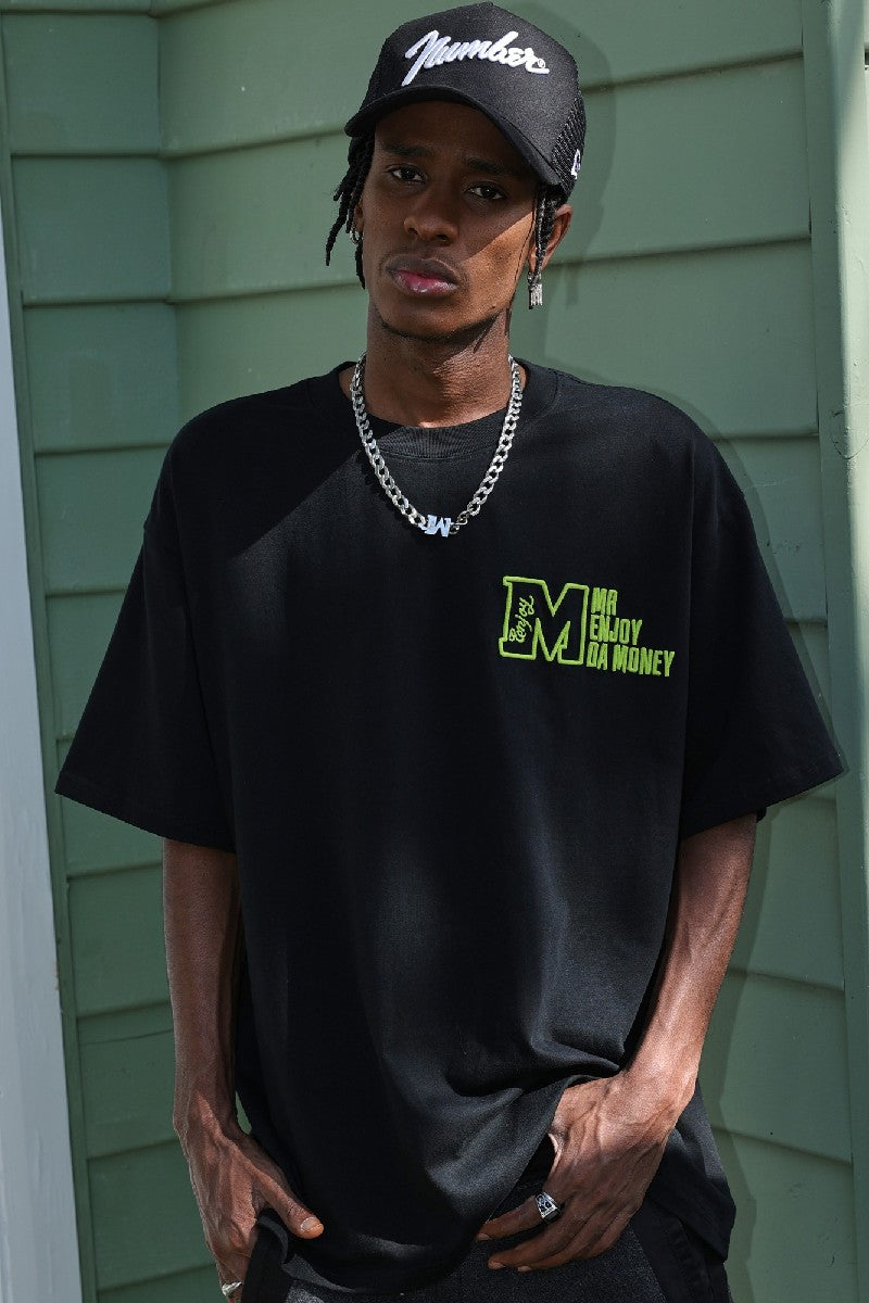 MEDM Embroidered Embossed Logo Tee