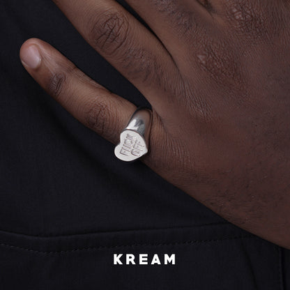 KREAM S925 sterling silver heart fuck off ring