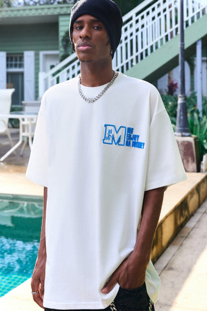 MEDM Embroidered Embossed Logo Tee